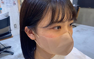 伊丹 美容室【キールーム】 暗髪×シースルーバングスタイル